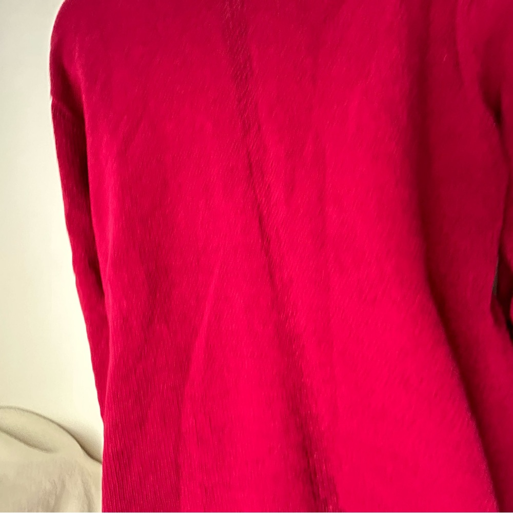 Philosophy Red Raspberry Knit V-Neck Sweater Large - Picture 12 of 14